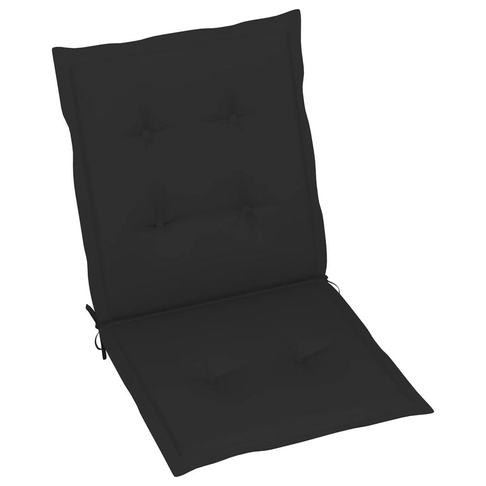 vidaXL Garden Chair Cushions 2 pcs Black 39.4"x19.7"x1.2". Picture 3