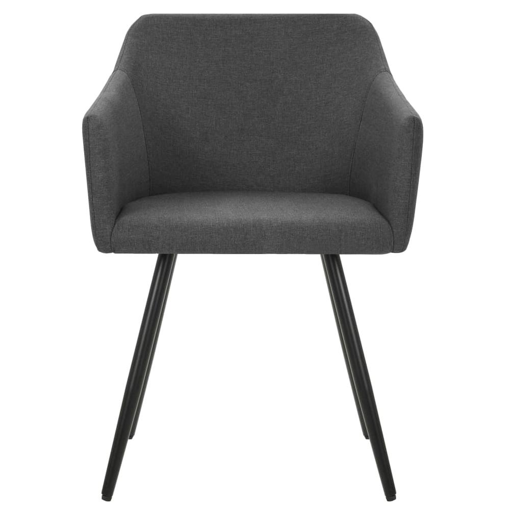vidaXL Dining Chairs 2 pcs Dark Gray Fabric, 323094. Picture 3