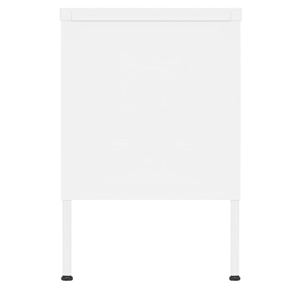 vidaXL TV Cabinet White 41.3"x13.8"x19.7" Steel, 336242. Picture 4