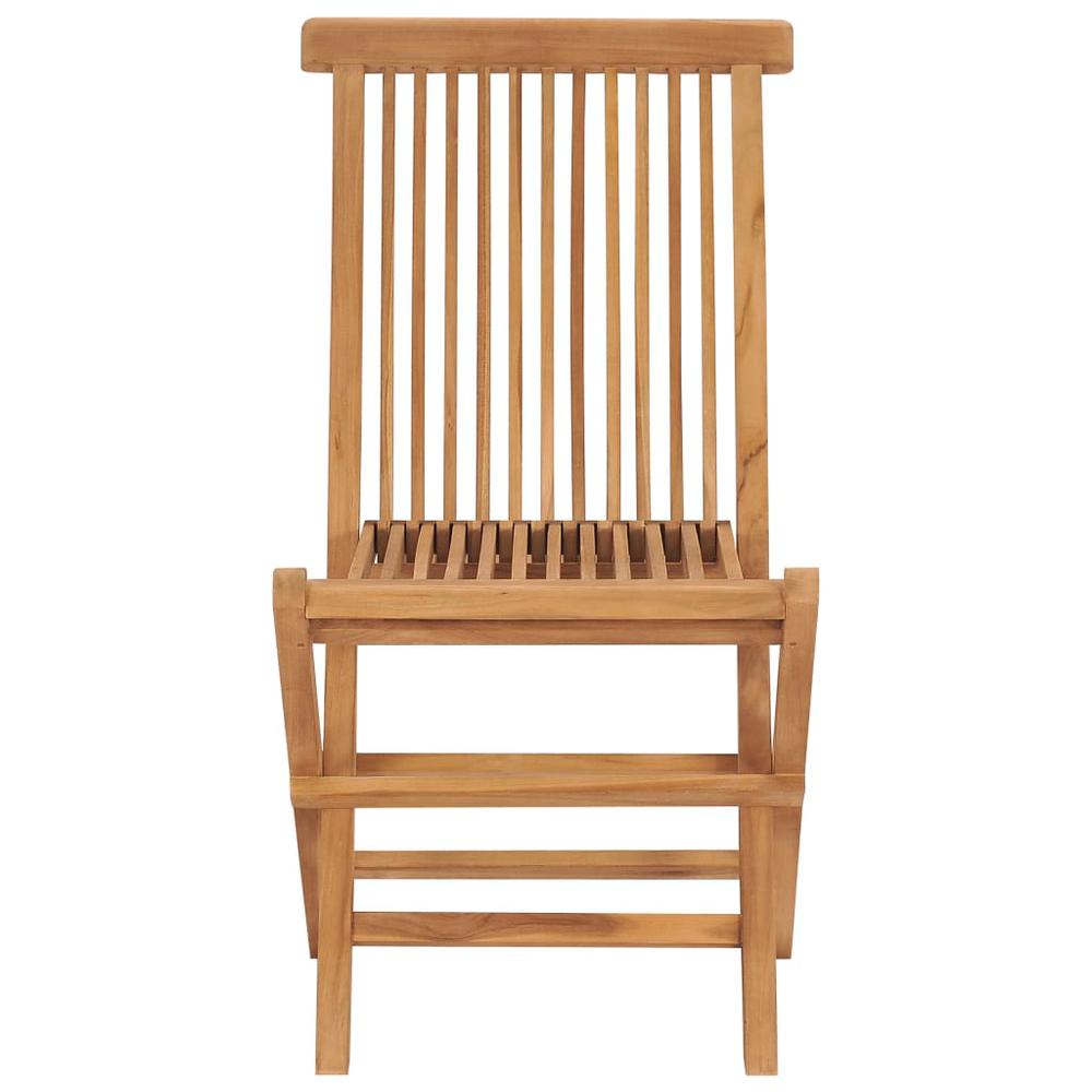 vidaXL Folding Patio Chairs 4 pcs Solid Teak Wood, 315442. Picture 3