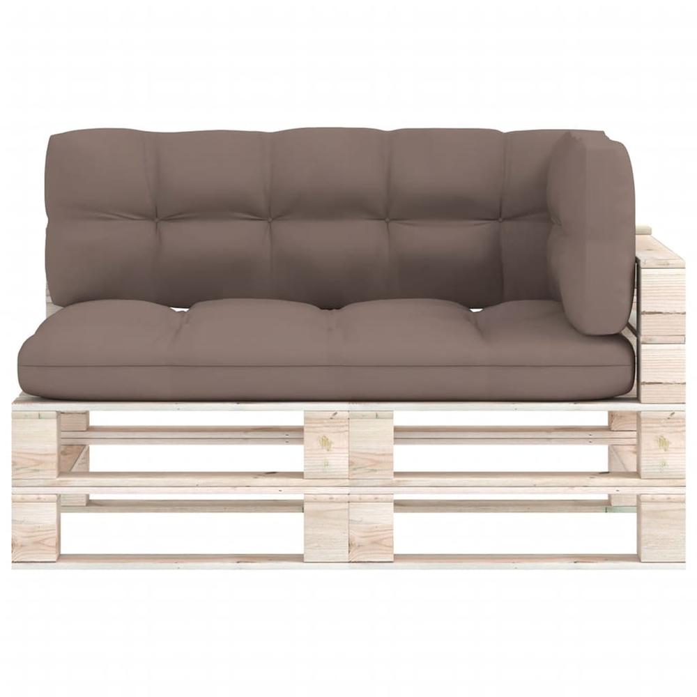 vidaXL Pallet Sofa Cushions 3 pcs Taupe, 314566. Picture 3