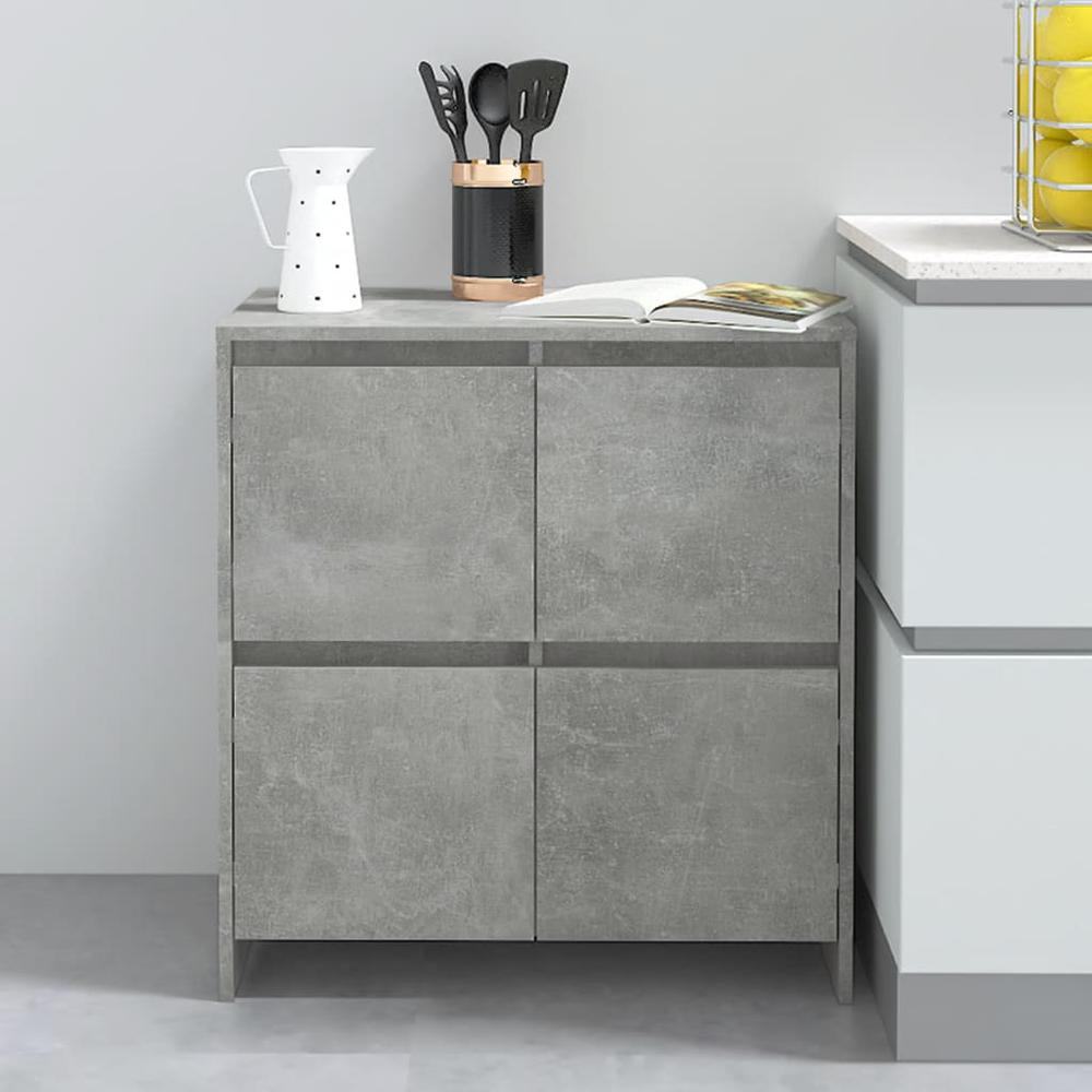 vidaXL Sideboard Concrete Gray 27.6"x16.1"x29.5" Engineered Wood, 809768. The main picture.