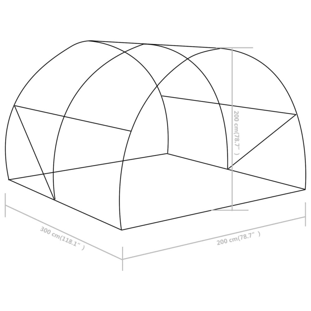 vidaXL Greenhouse 64.6 ftÂ²  9.8'x6.6'x6.6', 48158. Picture 12