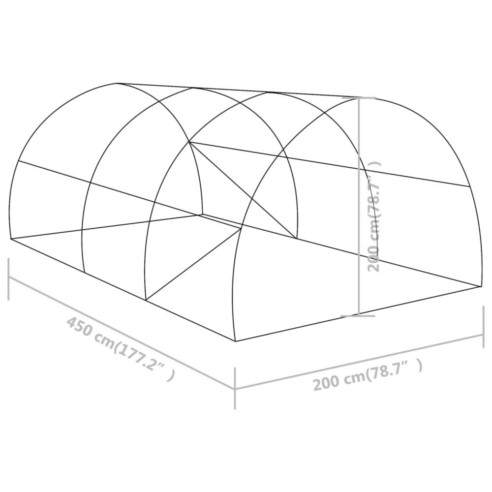 vidaXL Greenhouse 96.9 ft² 177.2"x78.7"x78.7" 8165. Picture 12