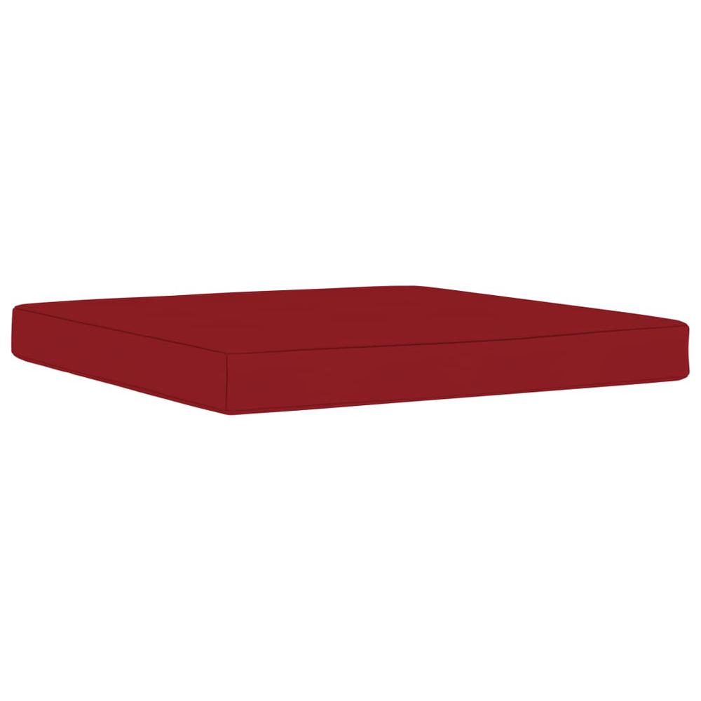 vidaXL Pallet Ottoman Cushion Wine Red Fabric. Picture 2
