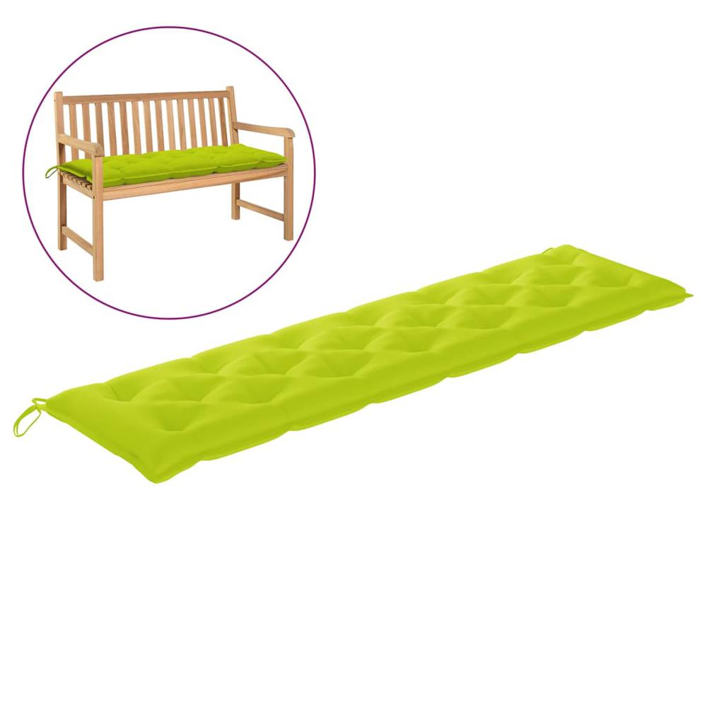 vidaXL Garden Bench Cushion Bright Green 78.7"x19.7"x 2.8" Fabric. Picture 1