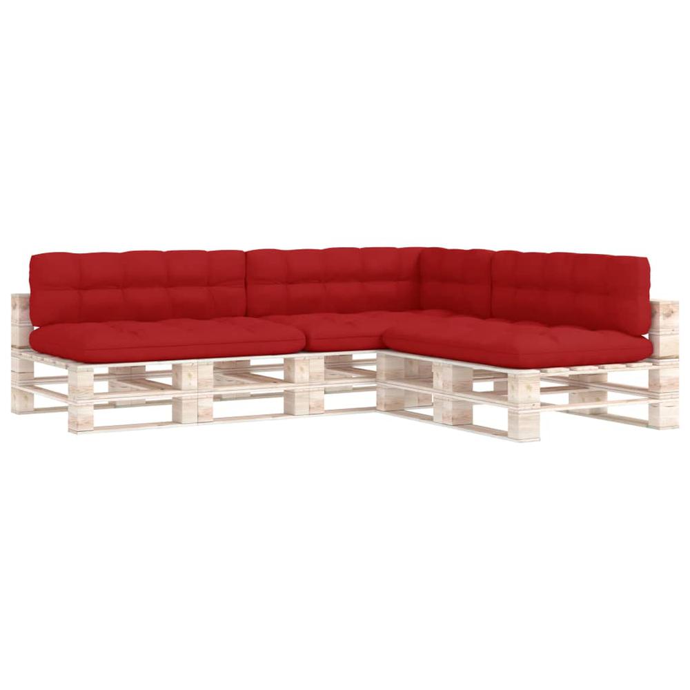 vidaXL Pallet Sofa Cushions 7 pcs Red. Picture 2