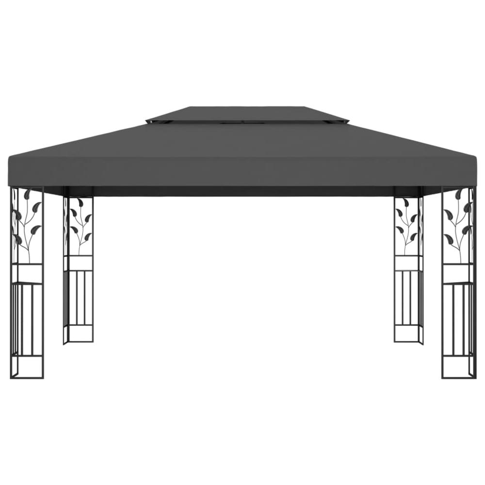 vidaXL Gazebo with Double Roof 118.1"x157.5" Anthracite 8031. Picture 2