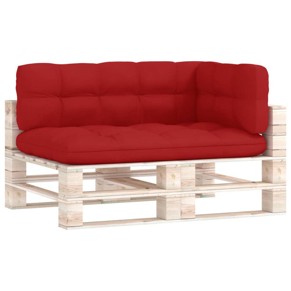 vidaXL Pallet Sofa Cushions 3 pcs Red, 314564. Picture 2