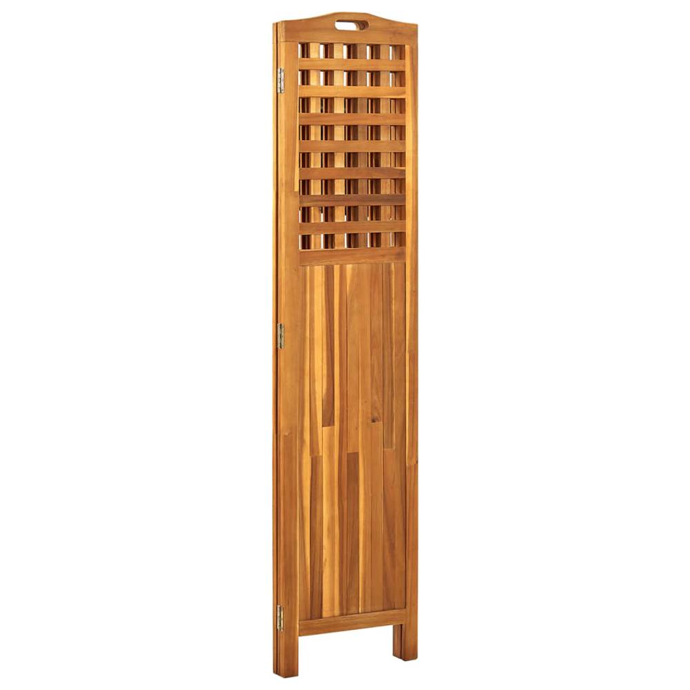 vidaXL 3-Panel Room Divider 47.6"x0.8"x66.9" Solid Acacia Wood. Picture 4