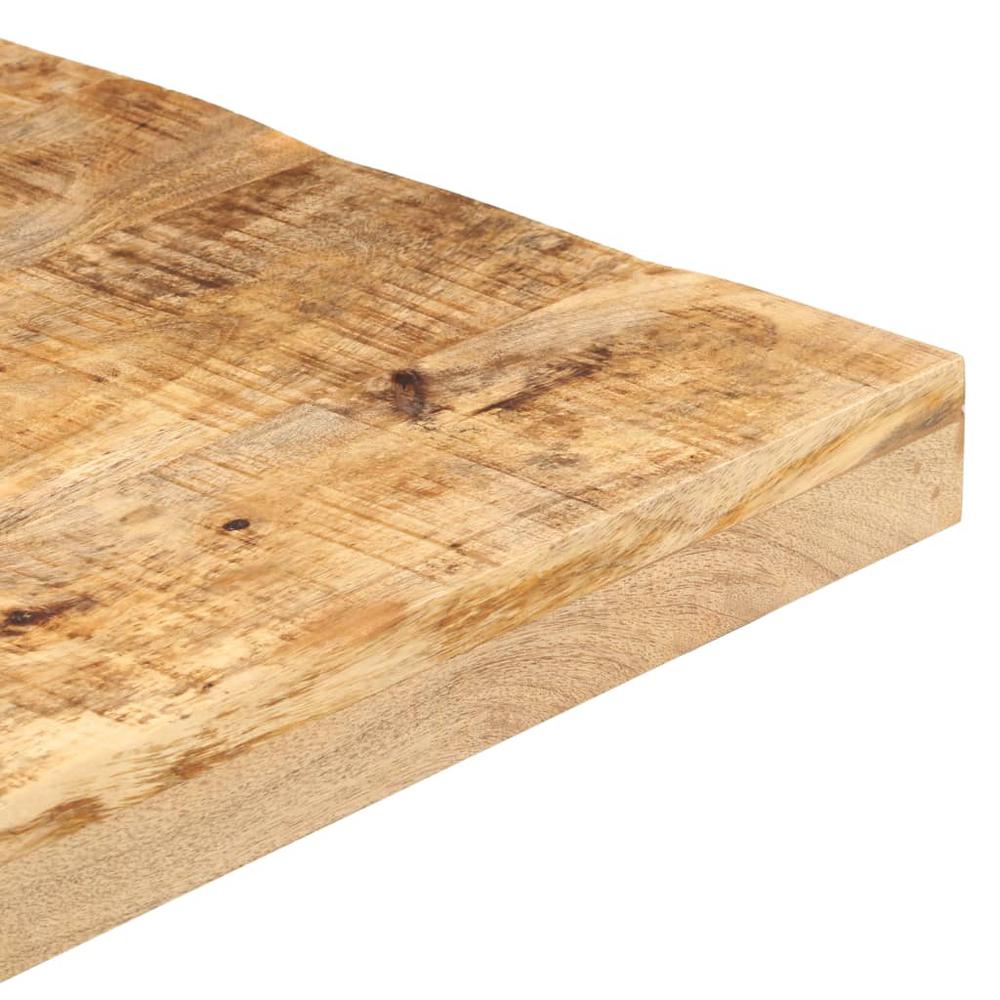 vidaXL Bistro Table Square 27.6"x27.6"x29.5" Rough Mango Wood. Picture 4