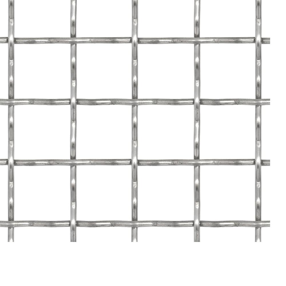 vidaXL Crimped Garden Wire Fence Stainless Steel 39.4"x33.5" 1.2"x1.2"x0.1". Picture 3
