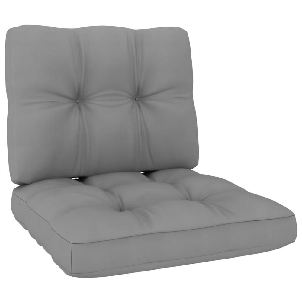 vidaXL Pallet Sofa Cushions 2 pcs Gray, 314484. Picture 2