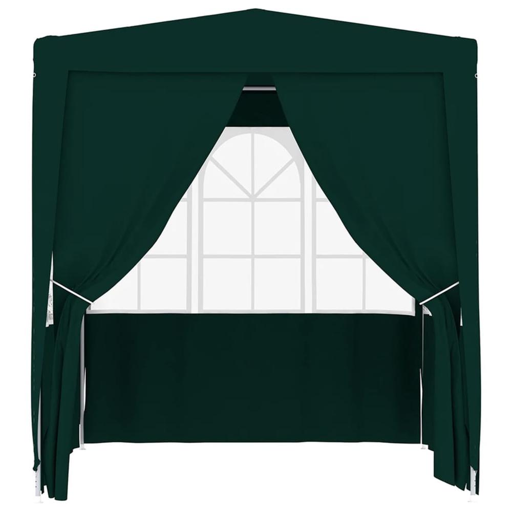 vidaXL Professional Party Tent with Side Walls 8.2'x8.2' Green 0.3 oz/ftÂ². Picture 2