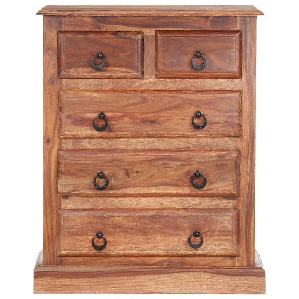 vidaXL Drawer Cabinet 23.6"x13.8"x29.5" Solid Sheesham Wood. Picture 3