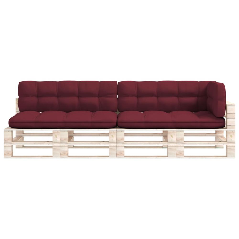 vidaXL Pallet Sofa Cushions 5 pcs Wine Red. Picture 3