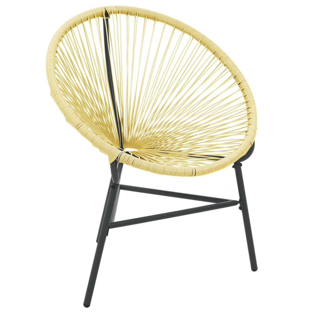vidaXL Patio Acapulco Chair Poly Rattan Beige. Picture 2