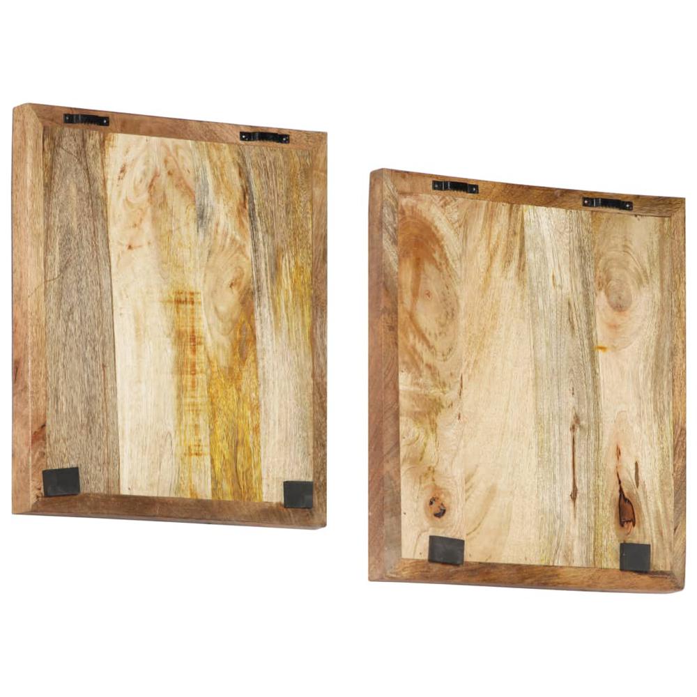 vidaXL Hand-Carved Wall Panels 2 pcs Solid Mango Wood 15.7"x15.7"x0.6". Picture 3