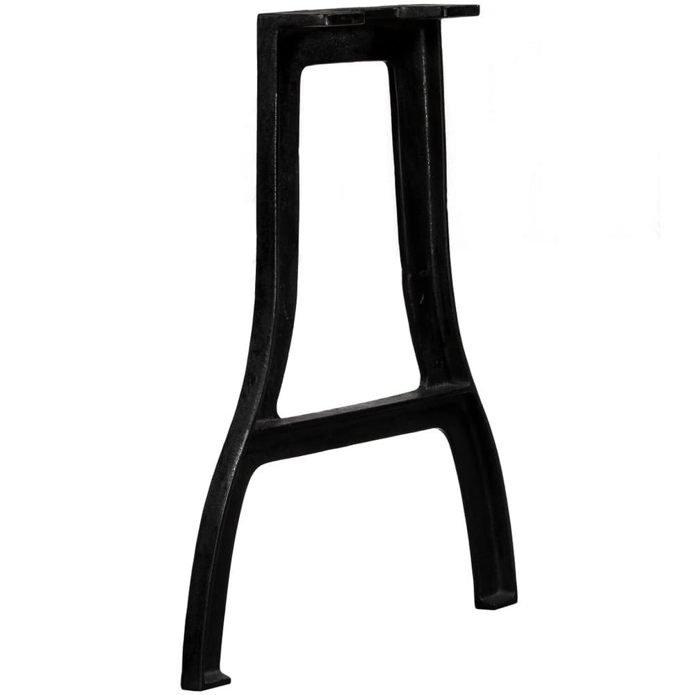 vidaXL Dining Table Legs 2 pcs A-Frame Cast Iron. Picture 2