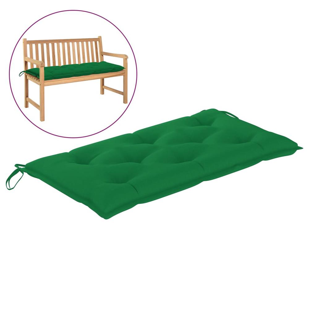 vidaXL Garden Bench Cushion Green 43.3"x19.6"x2.7" Fabric. Picture 1