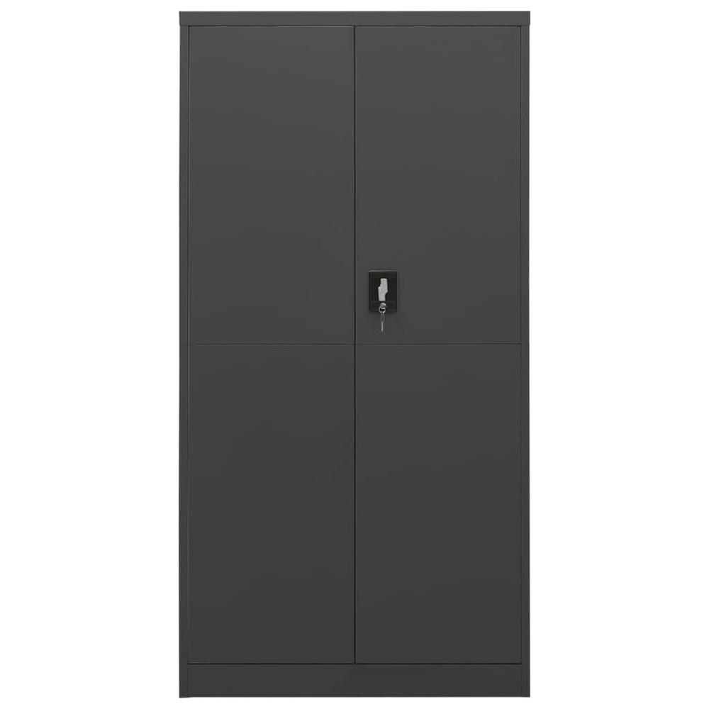 vidaXL Locker Cabinet Anthracite 35.4"x15.7"x70.9" Steel. Picture 2