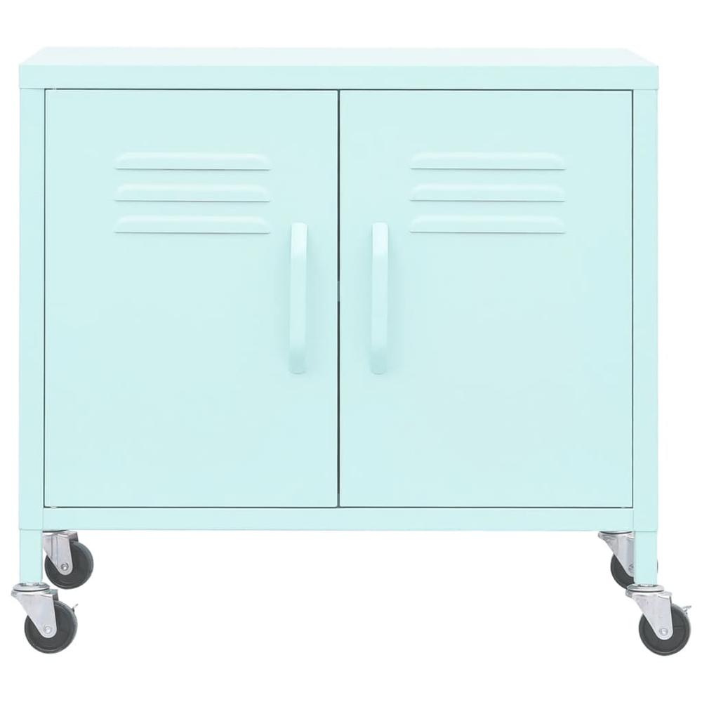 vidaXL Storage Cabinet Mint 23.6"x13.8"x22" Steel. Picture 3