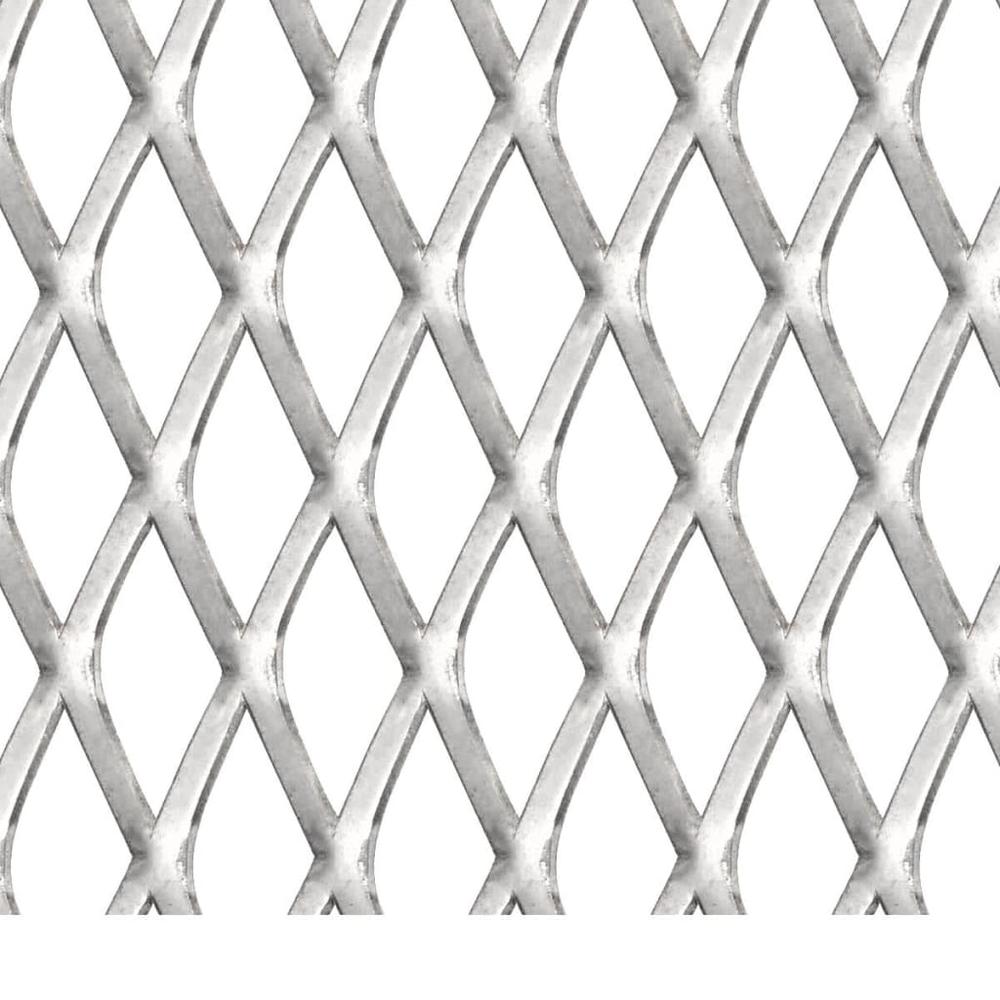 vidaXL Garden Wire Fence Stainless Steel 19.7"x19.7" 0.8"x0.4"x0.1". Picture 3