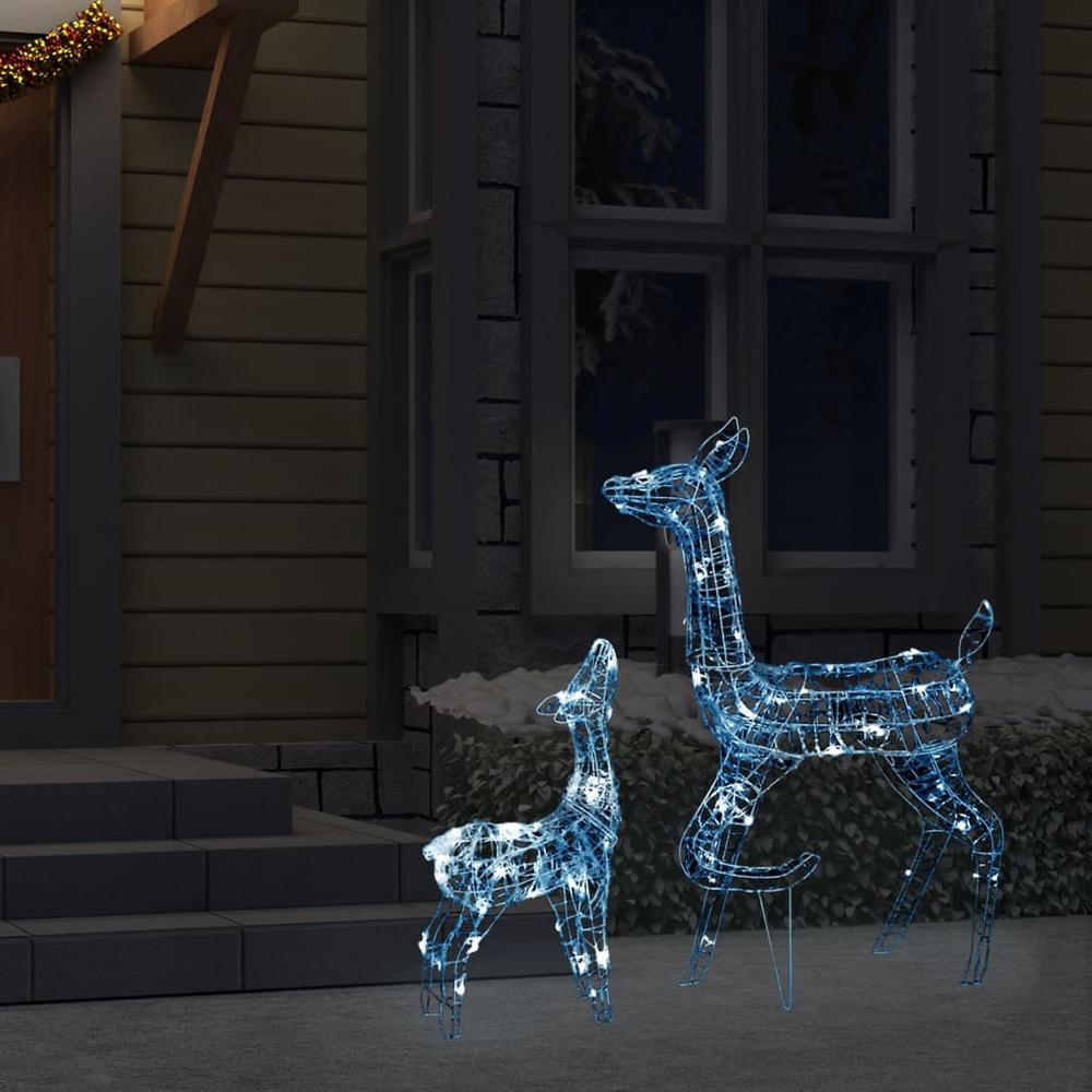 vidaXL Acrylic Reindeer Family Christmas Decoration 160 LED Cold White. Picture 3
