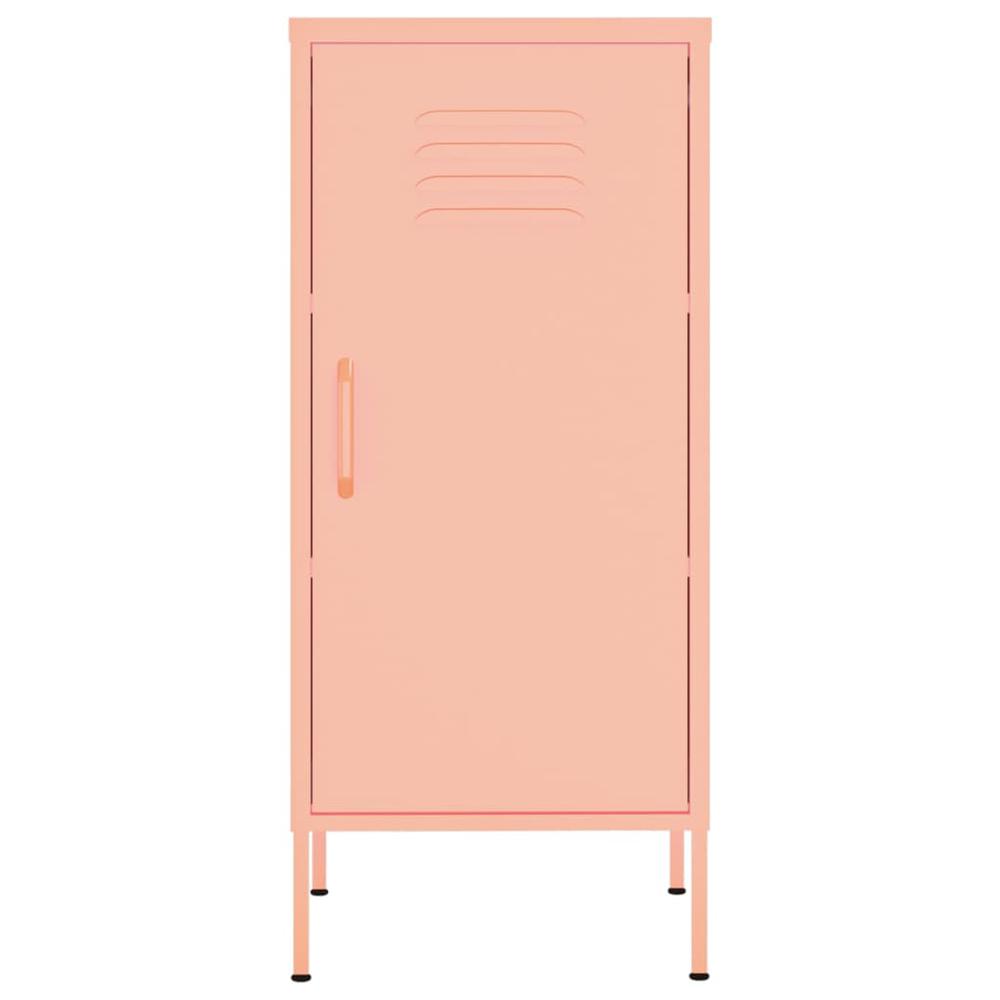 vidaXL Storage Cabinet Pink 16.7"x13.8"x40" Steel, 336193. Picture 3
