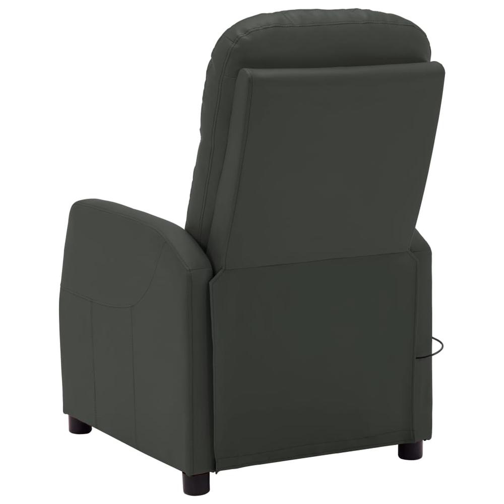 vidaXL Massage Reclining Chair Anthracite Faux Leather, 321362. Picture 4