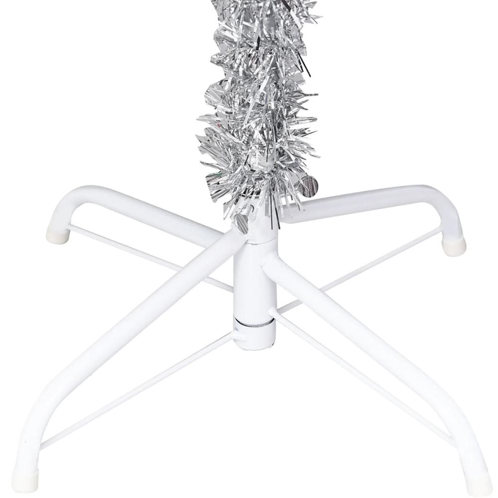 vidaXL Artificial Christmas Tree with Stand Silver 47.2" PET. Picture 4