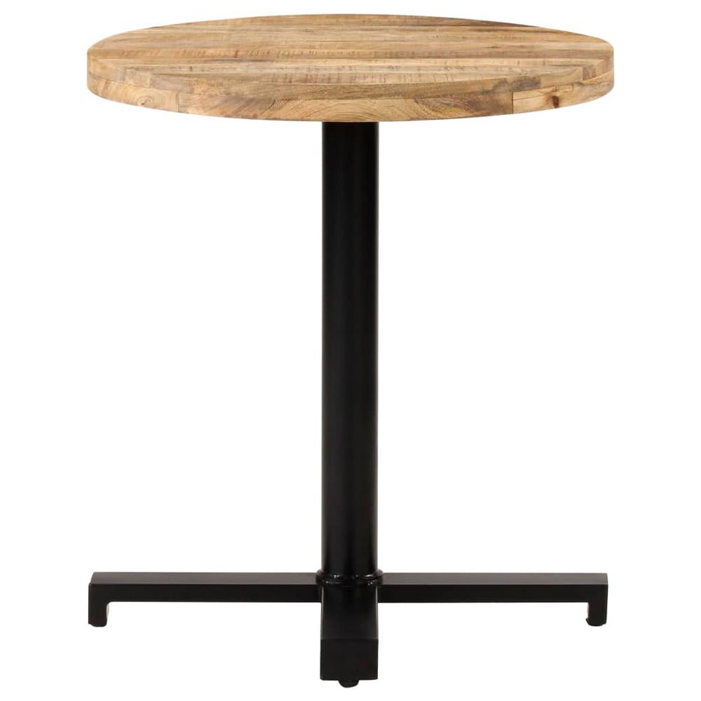 vidaXL Bistro Table Round Ã˜27.6"x29.5" Rough Mango Wood. Picture 2