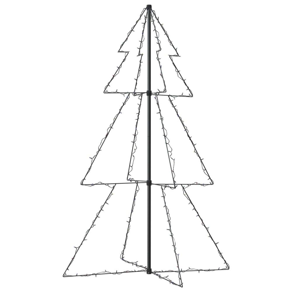 vidaXL Christmas Cone Tree 200 LEDs Indoor and Outdoor 38.6"x59.1", 328579. Picture 4