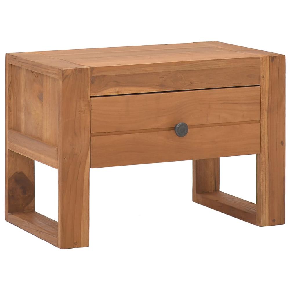 vidaXL Bedside Cabinet 19.7"x11.8"x13.8" Solid Teak Wood. Picture 1