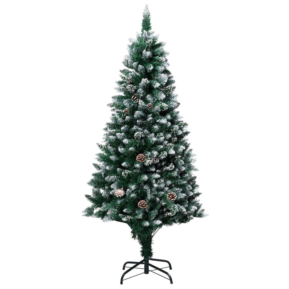 vidaXL Artificial Christmas Tree with LEDs&Ball Set&Pine Cones 94.5", 3077619. Picture 2