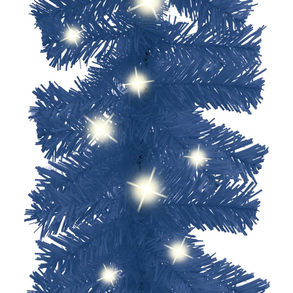 vidaXL Christmas Garland with LED Lights 787.4" Blue. Picture 4
