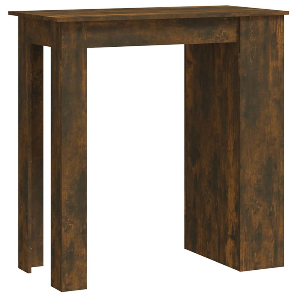 vidaXL Bar Table with Storage Rack Smoked Oak 40.2"x19.7"x40.7" Engineered Wood. Picture 2