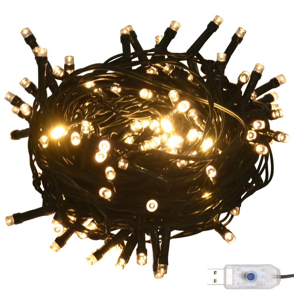 vidaXL 120 Piece Christmas Ball Set with Peak and 300 LEDs Rose Gold. Picture 3