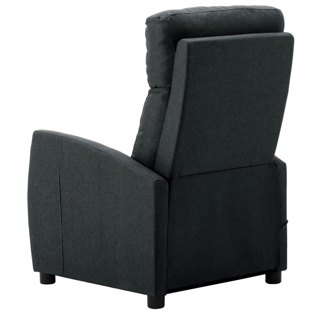 vidaXL Massage Reclining Chair Dark Gray Fabric, 289707. Picture 4