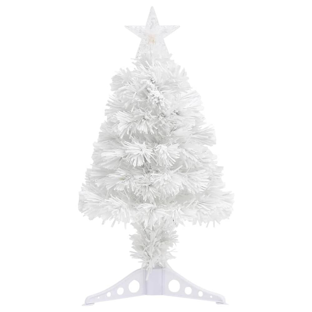 vidaXL Artificial Christmas Tree with LED White 25.2" Fiber Optic. Picture 2