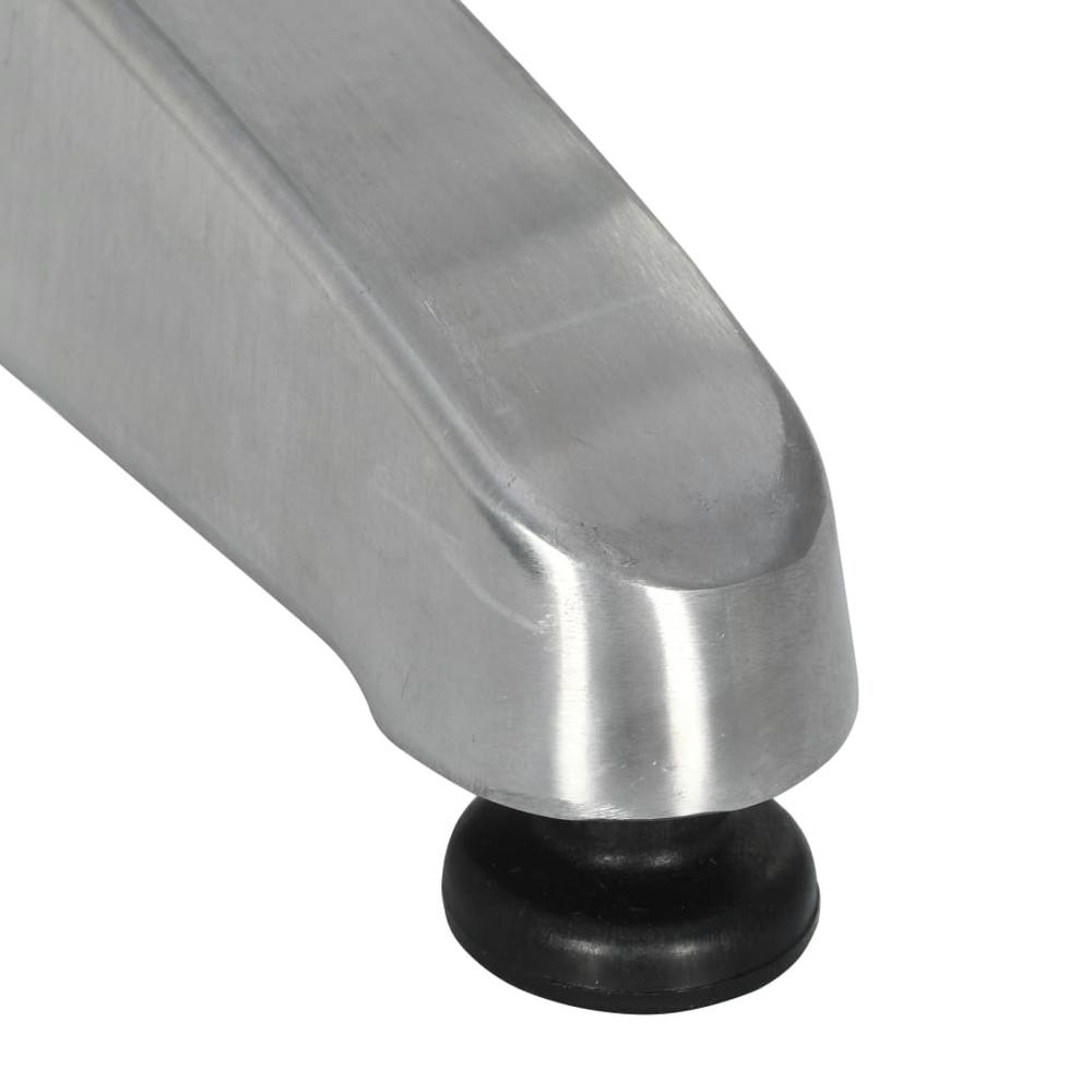 vidaXL Patio Table Silver 47.2"x23.6"x27.6" Aluminum. Picture 4