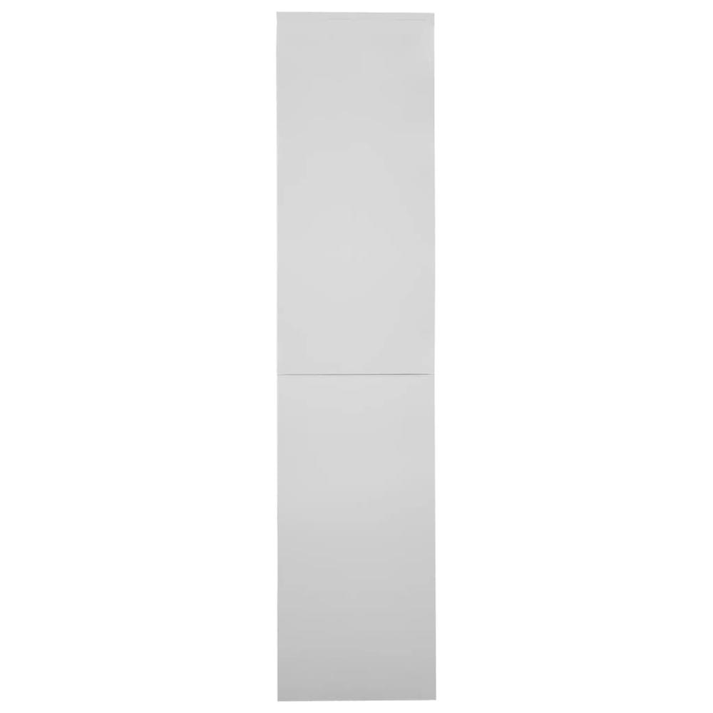 vidaXL Office Cabinet with Sliding Door Light Gray 35.4"x15.7"x70.9" Steel, 335963. Picture 3