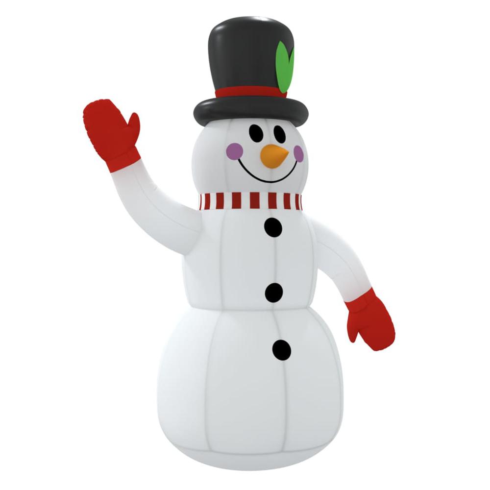 vidaXL Inflatable Snowman with LEDs 94.5". Picture 3