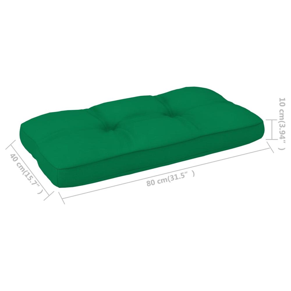 vidaXL Pallet Sofa Cushion Green 31.5"x15.7"x3.9". Picture 4