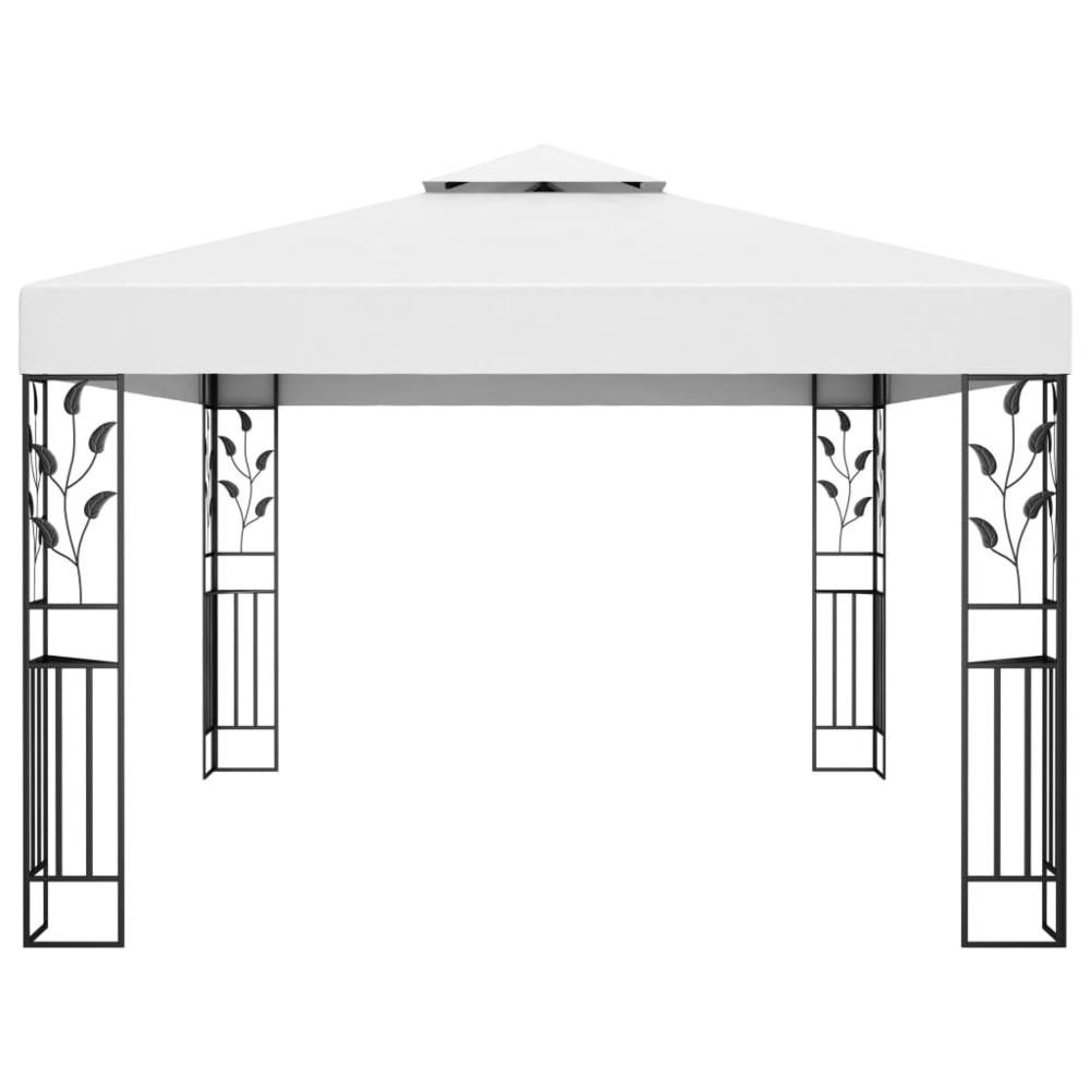 vidaXL Gazebo with Double Roof 118.1"x157.5" White 8030. Picture 2