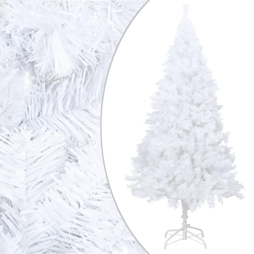 vidaXL Artificial Christmas Tree with LEDs&Thick Branches White 82.7". Picture 2