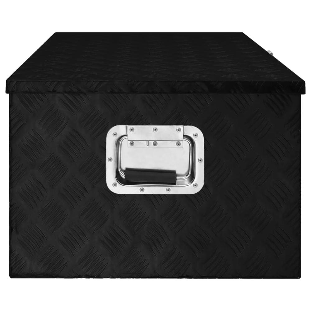 vidaXL Storage Box Black 39.4"x21.7"x14.6" Aluminum. Picture 3