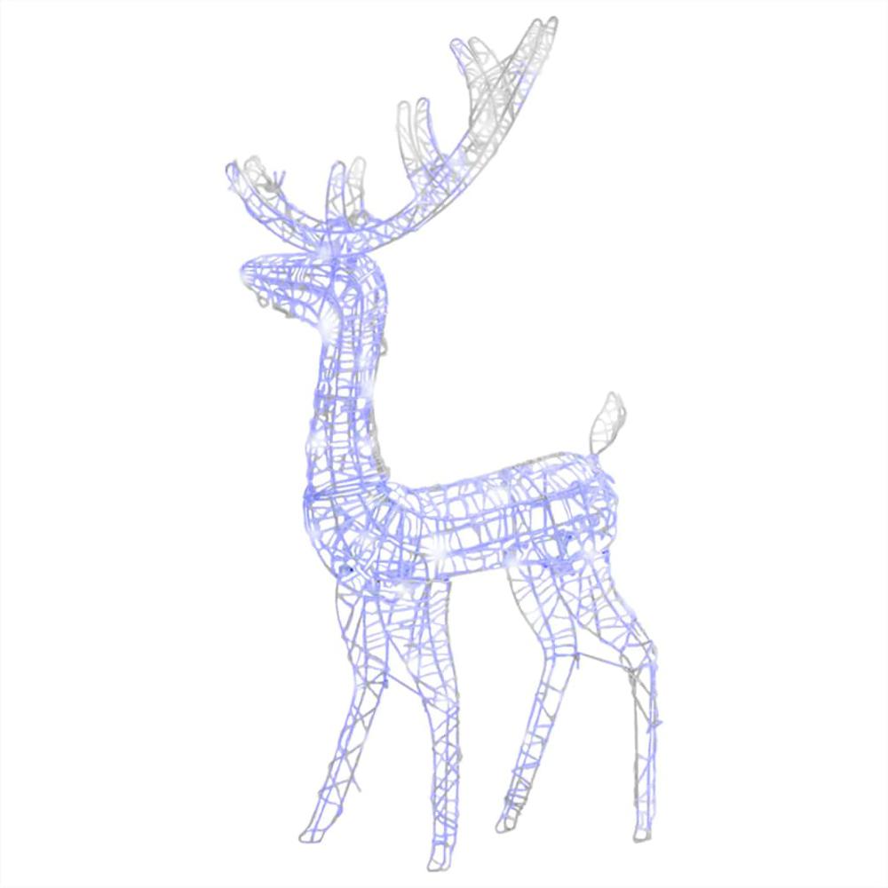 vidaXL Acrylic Reindeer Christmas Decoration 140 LEDs 47.2" Blue. Picture 2