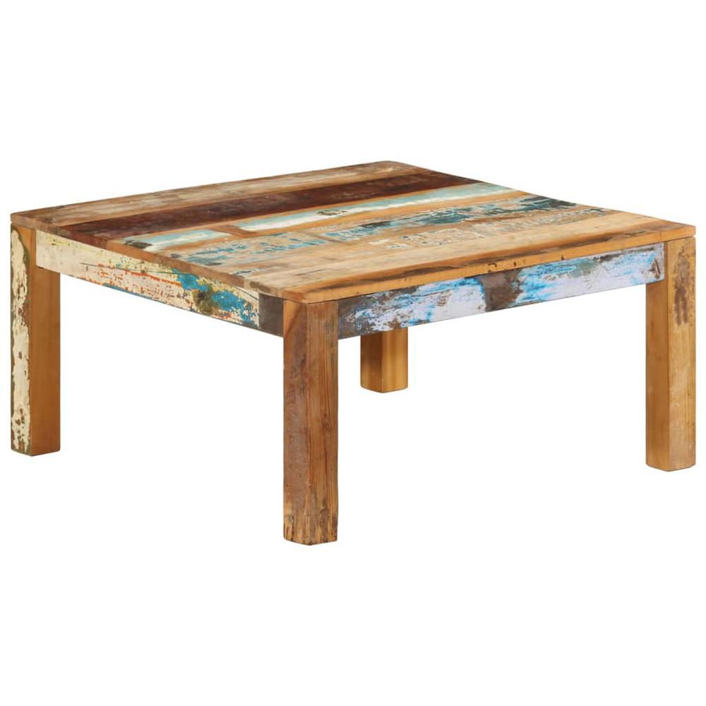 vidaXL Coffee Table 31.5"x31.5"x15.7" Solid Reclaimed Wood. Picture 11