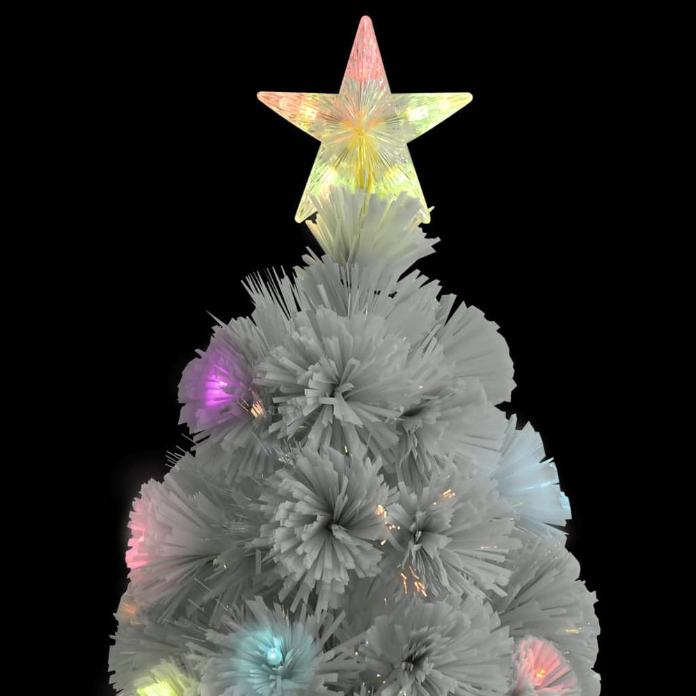 vidaXL Artificial Christmas Tree with LED White 47.2" Fiber Optic. Picture 4